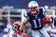 FOXBORO, MA - NOVEMBER 08: Julian Edelman #11 of the New England Patriots carries the ball against the Washington Redskins at Gillette Stadium on November 8, 2015 in Foxboro, Massachusetts. (Photo by Maddie Meyer/Getty Images)