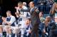 Jan 9, 2016; South Bend, IN, USA; Notre Dame Fighting Irish head coach Mike Brey reacts in the first half against the Pittsburgh Panthers at the Purcell Pavilion. Mandatory Credit: Matt Cashore-USA TODAY Sports