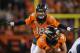 DENVER, CO - JANUARY 03: Quarterback Peyton Manning #18 of the Denver Broncos runs the offense against the San Diego Chargers at Sports Authority Field at Mile High on January 3, 2016 in Denver, Colorado. The Broncos defeated the Chargers 27-20. (Photo by Doug Pensinger/Getty Images)
