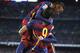 FC Barcelona's Luis Suarez, right, is congratulated by his teammate Neymar after scoring against Athletic Bilbao during a Spanish La Liga soccer match at the Camp Nou stadium in Barcelona, Spain, Sunday, Jan. 17, 2016. (AP Photo/Manu Fernandez)