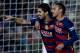 Barcelona's Uruguayan forward Luis Suarez (L) celebrates with Barcelona's Brazilian forward Neymar after scoring during the Spanish league football match FC Barcelona vs Athletic Club Bilbao at the Camp Nou stadium in Barcelona on January 17, 2016. AFP PHOTO/ JOSEP LAGO / AFP / JOSEP LAGO (Photo credit should read JOSEP LAGO/AFP/Getty Images)