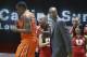 Oregon State forward Jarmal Reid (32) walks off the court after being ejected for tripping a referee during the second half of an NCAA college basketball game Sunday, Jan. 17, 2016, in Salt Lake City. Utah won 59-53. (AP Photo/Rick Bowmer)