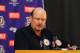 EDEN PRAIRIE, MN - OCTOBER 6: Minnesota Vikings head coach Brad Childress answers questions from the media during a press conference at Winter Park on October 6, 2010 in Eden Prairie, Minnesota. Childress made it official that the Vikings signed wide receiver Randy Moss. (Photo by Adam Bettcher/Getty Images)