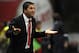 SC Braga's portuguese coach Jose Peseiro reacts during the Portuguese League football match Braga vs Porto, on November 25, 2012 , at Axa Municipal Stadium in Braga. AFP PHOTO / FERNANDO VELUDO (Photo credit should read FERNANDO VELUDO/AFP/Getty Images)