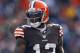Cleveland Browns wide receiver Josh Gordon (12) lines up against the Indianapolis Colts during an NFL football game on Sunday, Dec. 7, 2014, in Cleveland. The Colts won 25-24. (Jeff Haynes/AP Images for Panini)