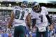 Philadelphia Eagles wide receiver Jordan Matthews (81) is congratulated by quarterback Sam Bradford (7) after scoring a touchdown against the New York Giants during the fourth quarter of an NFL football game, Sunday, Jan. 3, 2016, in East Rutherford, N.J. (AP Photo/Kathy Willens)