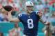 MIAMI GARDENS, FL - DECEMBER 27: Matt Hasselbeck #8 of the Indianapolis Colts passes during a game against the Miami Dolphins at Sun Life Stadium on December 27, 2015 in Miami Gardens, Florida. (Photo by Mike Ehrmann/Getty Images)