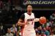 MIAMI, FL - JANUARY 19: Dwyane Wade #3 of the Miami Heat dribbles the ball against the Milwaukee Bucks on January 19, 2016 at AmericanAirlines Arena in Miami, Florida. NOTE TO USER: User expressly acknowledges and agrees that, by downloading and or using this Photograph, user is consenting to the terms and conditions of the Getty Images License Agreement. Mandatory Copyright Notice: Copyright 2016 NBAE (Photo by Issac Baldizon/NBAE via Getty Images)