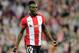 Athletic Bilbao's forward Inaki Williams Arthuer celebrates after scoring during the UEFA Europa League group L football match Athletic Club Bilbao vs FK Partizan at the San Mames stadium in Bilbao on November 5, 2015. AFP PHOTO/ ANDER GILLENEA (Photo credit should read ANDER GILLENEA/AFP/Getty Images)