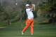 Andy Sullivan of England strikes the ball at the 14th fairway during the second round of the Abu Dhabi HSBC Golf Championship in Abu Dhabi, United Arab Emirates, Friday, Jan. 22, 2016. (AP Photo/Martin Dokoupil)