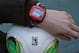 FILE - The Dec. 8, 2012 file photo shows a referee's watch with the goal as they demonstrate the goal-line technology of Hawk-Eye system at Toyota stadium in Toyota. The Bundesliga clubs have approved goal-line technology that will be introduced at the start of the next season. The technology chosen is the Hawk-Eye system, which is also used by England's Premier League. (AP Photo/Shuji Kajiyama)