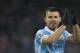Manchester City's Sergio Aguero applauds supporters after scoring his second goal during the English Premier League soccer match between Manchester City and Crystal Palace at the Etihad Stadium, Manchester, England, Saturday Jan. 16, 2016. (AP Photo/Jon Super)