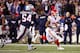 FOXBORO, MA - JANUARY 16: Charcandrick West #35 of the Kansas City Chiefs runs with the ball against Dont'a Hightower #54 of the New England Patriots in the first half during the AFC Divisional Playoff Game at Gillette Stadium on January 16, 2016 in Foxboro, Massachusetts. (Photo by Al Bello/Getty Images)
