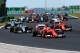 BUDAPEST, HUNGARY - JULY 26: Sebastian Vettel of Germany and Ferrari leads Nico Rosberg of Germany and Mercedes GP, Lewis Hamilton of Great Britain and Mercedes GP and Kimi Raikkonen of Finland and Ferrari into the second corner during the Formula One Grand Prix of Hungary at Hungaroring on July 26, 2015 in Budapest, Hungary. (Photo by Lars Baron/Getty Images)