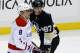 Pittsburgh Penguins' Sidney Crosby (87) and Washington Capitals' Alex Ovechkin (8) skate during an NHL hockey game between the Pittsburgh Penguins and the Washington Capitals in Pittsburgh, Wednesday, Jan. 15, 2014. The Penguins won 4-3.(AP Photo/Gene J. Puskar)