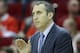 Cleveland Cavaliers head coach David Blatt cheers on his players in the second half of an NBA basketball game against the Houston Rockets Friday, Jan. 15, 2016, in Houston. Cleveland won 91-77. (AP Photo/Pat Sullivan)