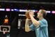Jan 13, 2016; Charlotte, NC, USA; Charlotte Hornets center Cody Zeller (40) warms up before the game against the Atlanta Hawks at Time Warner Cable Arena. Mandatory Credit: Sam Sharpe-USA TODAY Sports