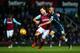 LONDON, ENGLAND - JANUARY 23: Mark Noble of West Ham United tussles with Fabian Delph of Manchester City during the Barclays Premier League match between West Ham United and Manchester City at the Boleyn Ground on January 23, 2016 in London, England. (Photo by Paul Gilham/Getty Images)
