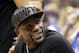 Oct 30, 2015; Orlando, FL, USA; American professional boxer Floyd Mayweather Jr. watches the Oklahoma City Thunder and Orlando Magic during the second quarter at Amway Center. Mandatory Credit: Kim Klement-USA TODAY Sports