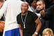 Floyd Mayweather, Jr. seen at the game between the Los Angeles Lakers vs. the Golden State Warriors at Staples Center on Tuesday, Jan. 5, 2015, in Los Angeles. (Photo by John Salangsang/Invision/AP)