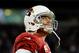 CHARLOTTE, NC - JANUARY 24: Carson Palmer #3 of the Arizona Cardinals reacts in the fourth quarter against the Carolina Panthers during the NFC Championship Game at Bank of America Stadium on January 24, 2016 in Charlotte, North Carolina. (Photo by Jared C. Tilton/Getty Images)