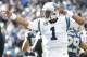Carolina Panthers quarterback Cam Newton (1) signifies a first down against the Seattle Seahawks during the first half of an NFL divisional playoff football game, Sunday, Jan. 17, 2016, in Charlotte, N.C. (AP Photo/Bob Leverone)