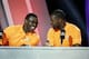 Michael Irvin, left, talks to Dallas Cowboys' DeMarco Murray during the Pro Bowl draft Wednesday, Jan. 21, 2015, in Phoenix. (AP Photo/David J. Phillip)
