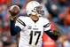 San Diego Chargers quarterback Philip Rivers passes against the Denver Broncos during the second half in an NFL football game, Sunday, Jan. 3, 2016, in Denver. (AP Photo/David Zalubowski)