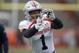 Ohio State's Braxton Miller #1 runs through drills for the North during NCAA college football practice for the Senior Bowl, Wednesday, Jan. 27, 2016, at Ladd–Peebles Stadium, in Mobil, Ala. (AP Photo/Brynn Anderson)