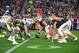 Jan 25, 2015; Phoenix, AZ, USA; General view of the line of scrimmage as Team Irvin center Nick Mangold of the New York Jets (74) prepares to snap the football during the 2015 Pro Bowl against Team Carter at University of Phoenix Stadium. Mandatory Credit: Kyle Terada-USA TODAY Sports