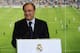 Real Madrid's President Florentino Perez reacts during the presentation of Real Madrid's new German midifielder Toni Kroos at the Santiago Bernabeu stadium in Madrid on July 17, 2014. World Cup winner Toni Kroos became today Real Madrid's first high profile signing for the new season, moving from Bayern Munich on a six-year deal just days after winning the World Cup with Germany. AFP PHOTO/ JAVIER SORIANO (Photo credit should read JAVIER SORIANO/AFP/Getty Images)