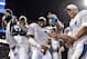The Carolina Panthers celebrate their NFC championship.
