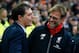 LONDON, ENGLAND - JANUARY 02: Jurgen Klopp (R), manager of Liverpool and Slaven Bilic (L) manager of West Ham United greet prior to the Barclays Premier League match between West Ham United and Liverpool at Boleyn Ground on January 2, 2016 in London, England. (Photo by Christopher Lee/Getty Images)