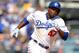 May 3, 2015; Los Angeles, CA, USA; Los Angeles Dodgers second baseman Howie Kendrick (47) runs to third after hitting in the ninth inning against the Arizona Diamondbacks at Dodger Stadium. Mandatory Credit: Gary A. Vasquez-USA TODAY Sports