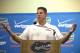 Doug Nussmeier, Florida's NCAA college football offensive coordinator/quarterbacks coach, talks to the media at the teams media day in Gainesville, Fla., Wednesday, Aug. 5, 2015. (AP Photo/Phil Sandlin)