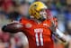 North Dakota State quarterback Carson Wentz, of the North Team, throws a pass during the Senior Bowl NCAA college football game, Saturday, Jan. 30, 2016, at Ladd–Peebles Stadium, in Mobile, Ala. (AP Photo/Brynn Anderson)