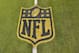 A general view of an NFL logo on the 50-yard line prior to an NFL football game between the Cleveland Browns and the Baltimore Ravens Monday, Nov. 30, 2015, in Cleveland. Baltimore won 33-27. (AP Photo/David Richard)