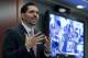 Dean Blandino, vice president of officiating for the NFL, presents the new technology that the NFL uses in the prevention and diagnosis of injuries, during a league news conference on Capitol Hill in Washington, Thursday, June 25, 2015. (AP Photo/Manuel Balce Ceneta)