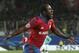 CSKA's Seydou Doumbia celebrates scoring 2-0 during a Champions League Group B soccer match between CSKA Moscow and PSV Eindhoven at the Arena Khimki stadium in Moscow, Russia, Wednesday Sept. 30, 2015. (AP Photo/Ivan Sekretarev)