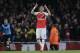 Arsenal’s Kieran Gibbs celebrates after scoring a goal during the English Premier League soccer match between Arsenal and Tottenham Hotspur at the Emirates Stadium in London, Sunday Nov. 8, 2015. (AP Photo/Tim Ireland)