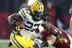 Green Bay Packers running back Eddie Lacy (27) during an NFL divisional playoff football game against the Arizona Cardinals, Saturday, Jan. 16, 2016, in Glendale, Ariz. (AP Photo/Rick Scuteri)