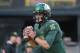 Nov 22, 2014; Eugene, OR, USA; Oregon Ducks quarterback Morgan Mahalak (16) throws the ball before the game against the Colorado Buffaloes at Autzen Stadium. Mandatory Credit: Scott Olmos-USA TODAY Sports