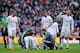 MADRID, SPAIN - JANUARY 17: Gareth Bale of Real Madrid lies injured during the La Liga match between Real Madrid CF and Sporting Gijon at Estadio Santiago Bernabeu on January 17, 2016 in Madrid, Spain. (Photo by Denis Doyle/Getty Images)