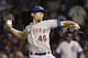 New York Mets pitcher Tyler Clippard throws during the eighth inning of Game 4 of the National League baseball championship series against the Chicago Cubs Wednesday, Oct. 21, 2015, in Chicago. (AP Photo/Nam Y. Huh)