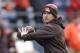 Cleveland Browns quarterback Johnny Manziel warms-up before an NFL football game against the Seattle Seahawks, Sunday, Dec. 20, 2015, in Seattle. (AP Photo/Scott Eklund)