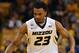 Jan 9, 2016; Columbia, MO, USA; Missouri Tigers forward Jakeenan Gant (23) reacts after making a three point shot against the Auburn Tigers during the first half at Mizzou Arena. Mandatory Credit: Jasen Vinlove-USA TODAY Sports