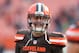 Cleveland Browns quarterback Johnny Manziel (2) before an NFL football game between the Cincinnati Bengals and the Cleveland Browns, Sunday, Dec. 6, 2015, in Cleveland. (AP Photo/Ron Schwane)