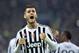 Juventus Alvaro Morata celebrates after he scored during the Champions League group D soccer match between Juventus and FC Sevilla, at the Juventus Stadium in Turin, Italy, Wednesday, Sept. 30, 2015. (AP Photo/Massimo Pinca)