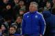 Chelsea's Dutch interim manager Guus Hiddink (R) and Manchester United's Dutch manager Louis van Gaal look on during the English Premier League football match between Chelsea and Manchester United at Stamford Bridge in London on February 7, 2016. / AFP / Ian Kington / RESTRICTED TO EDITORIAL USE. No use with unauthorized audio, video, data, fixture lists, club/league logos or 'live' services. Online in-match use limited to 75 images, no video emulation. No use in betting, games or single club/league/player publications. / (Photo credit should read IAN KINGTON/AFP/Getty Images)