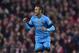 FC Barcelona's Neymar of Brazil, right, celebrates his goal after scoring during their Spanish Copa del Rey soccer match, round 8, first leg, between Athletic Bilbao and FC Barcelona, at San Mames stadium, in Bilbao northern Spain, Wednesday, Jan. 20 2016. (AP Photo/Alvaro Barrientos)